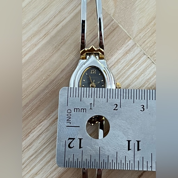 Rumours Ladies Watch Two Tone Bracelet Dark Gray Dial Gold Hands Markers - Picture 10 of 12